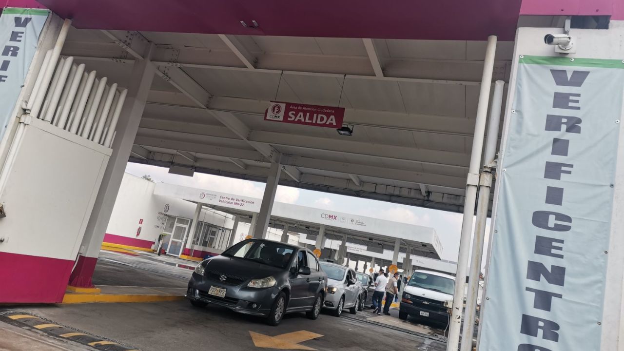 aspecto de un verificentro capitalino