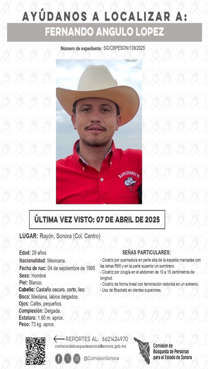 Foto: Comisión de Búsqueda de Personas Sonora