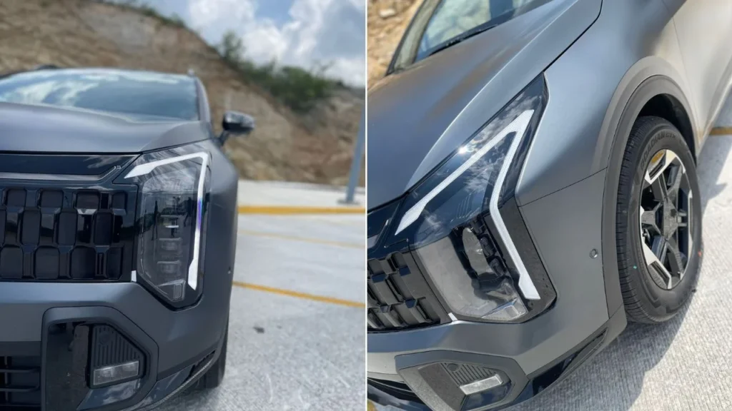 Frente nítido, líneas específicas y con una firma óptica que flanquea una parrilla diferente a la de su predecesor, así es Sportage de KIA.