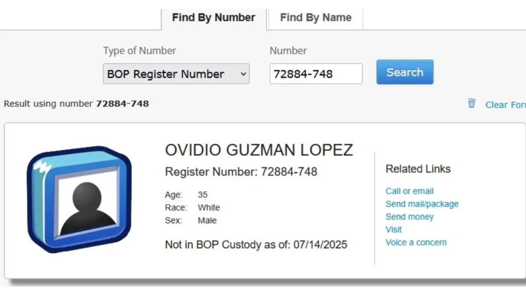 Tras declararse culpable, Ovidio "El Ratón" Guzmán deja Chicago, Estados Unidos.
