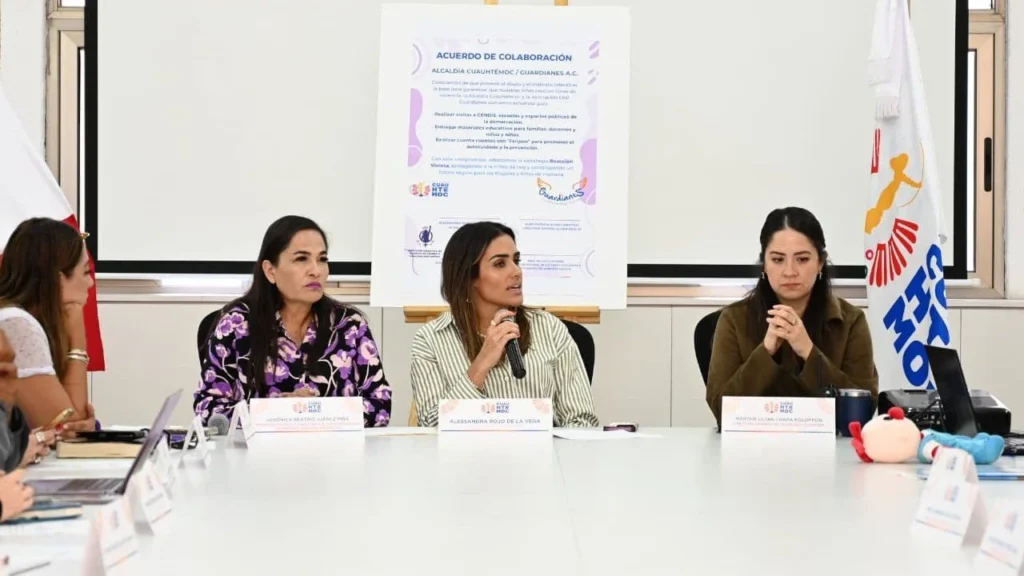 Alessandra Rojo de la Vega firmó un acuerdo para enfrentar el abuso y maltrato infantil en la demarcación.