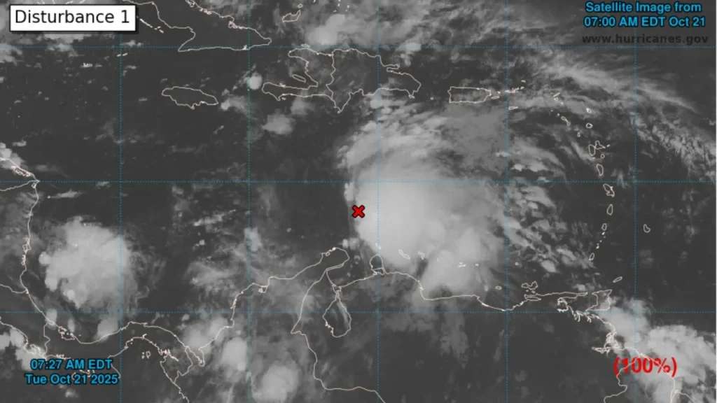 La Tormenta Tropical Melissa se formó en la región del Mar Caribe, abriendo la posibilidad de fuertes lluvias en la zona.