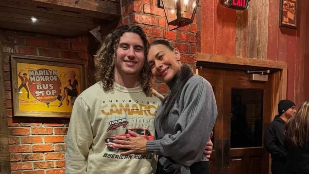 José Uberto (hijo de la actriz y de Uberto Bondoni) y Vanessa Guzmán