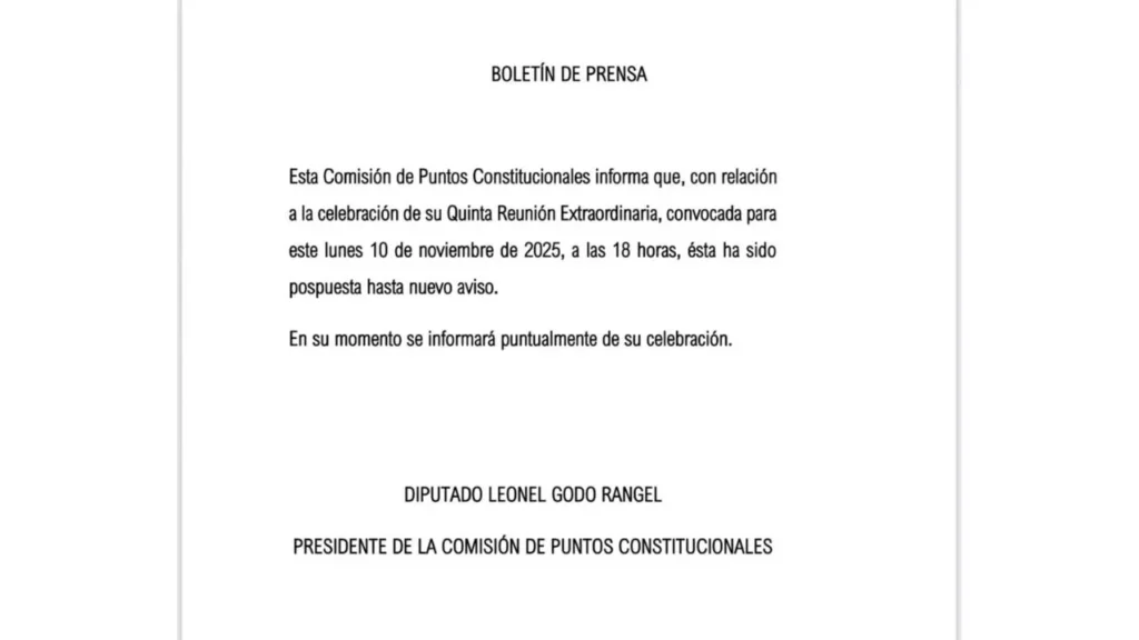 Posponen discusión de reforma de revocación de mandato