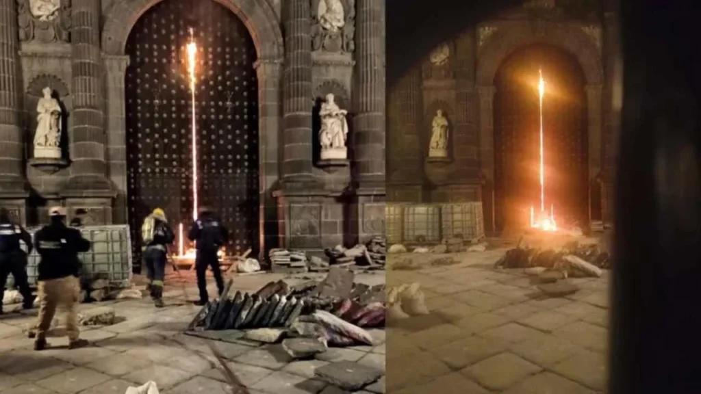 La Arquidiócesis poblana expresó su rechazo en el ataque a la Catedral.