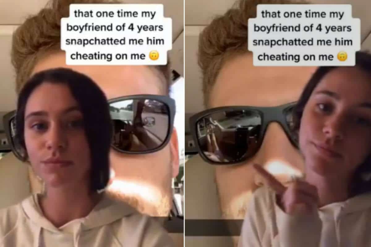 "Miren el reflejo en los lentes de sus novios, chicas", escribió la joven en su publicación
