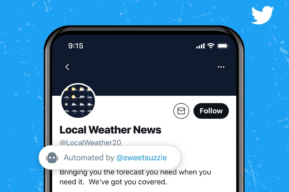 La nueva prueba de Twitter permitirá a los usuarios identificar cuentas automatizadas.