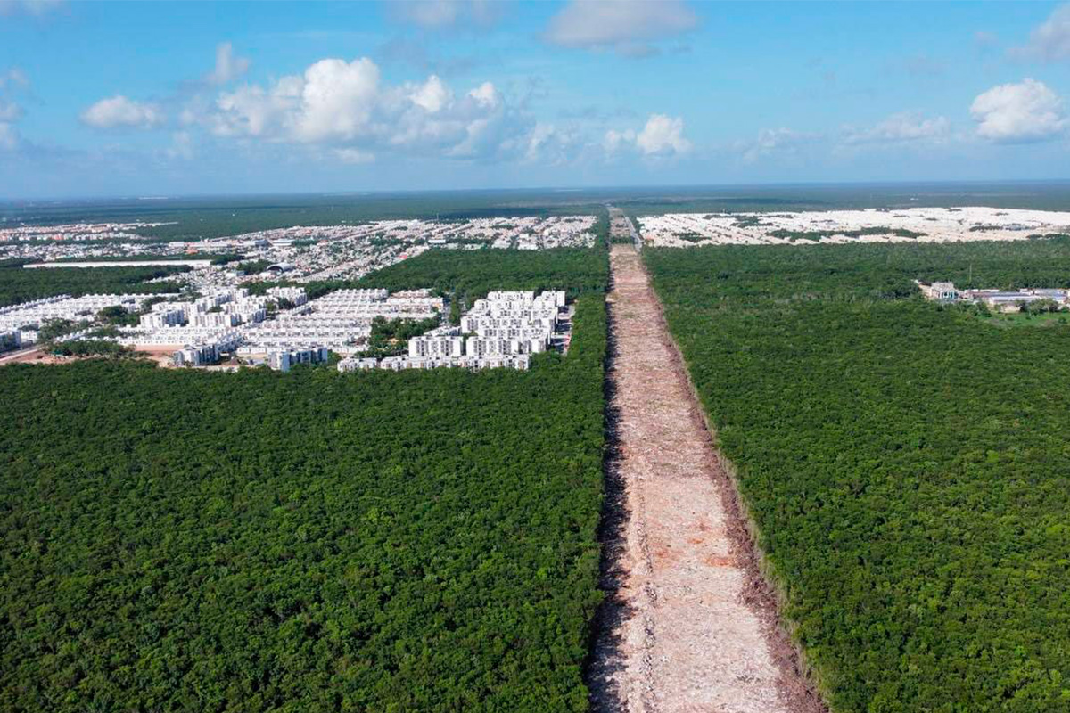Reporta AMLO avance del 50% en tramo Mérida-Cancún del Tren Maya