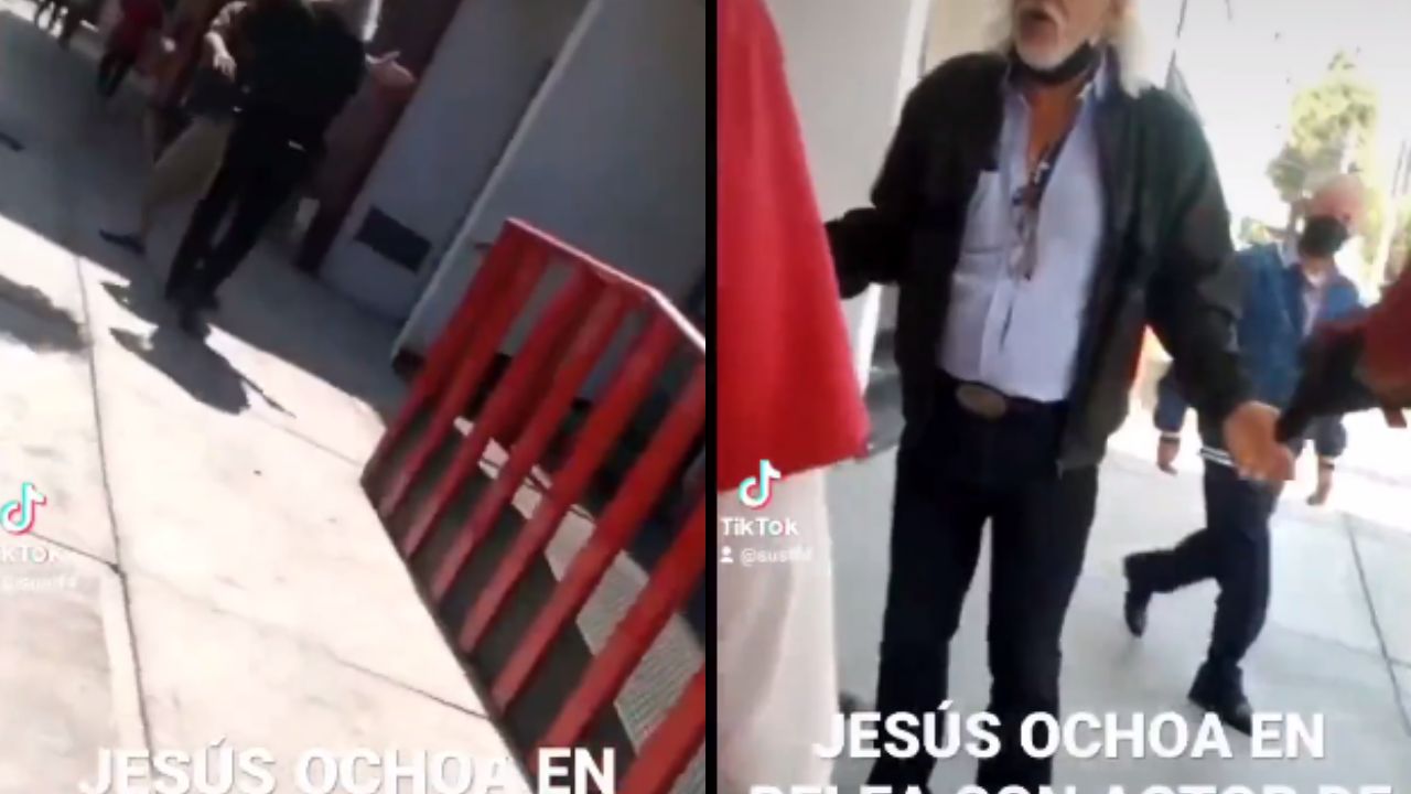 Foto:Captura de pantalla|¡Zaz! Jesús Ochoa y Fidel Ábrego protagonizan pelea en la calle