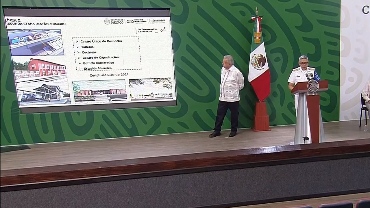 Pese a que hoy el presidente López Obrador inauguró el tren Interoceánico, la obra estará completa en unos meses