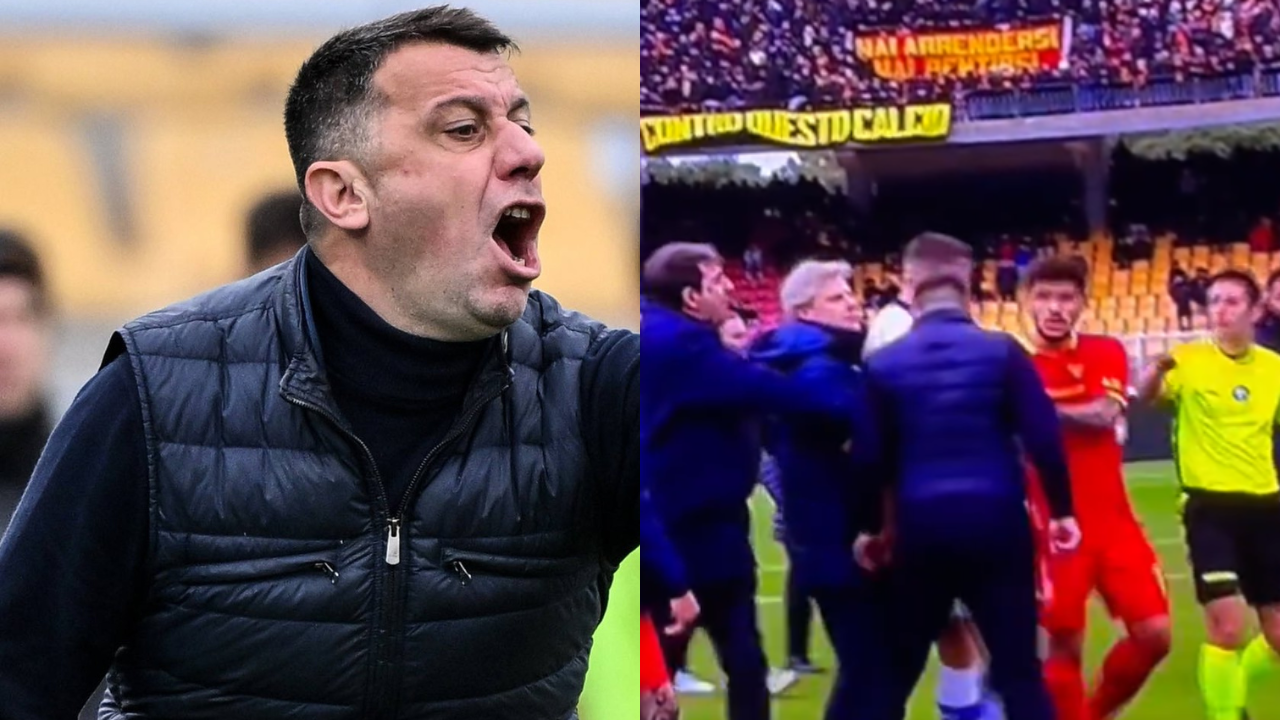 Entrenador del Lecce agrede a delantero del Verona