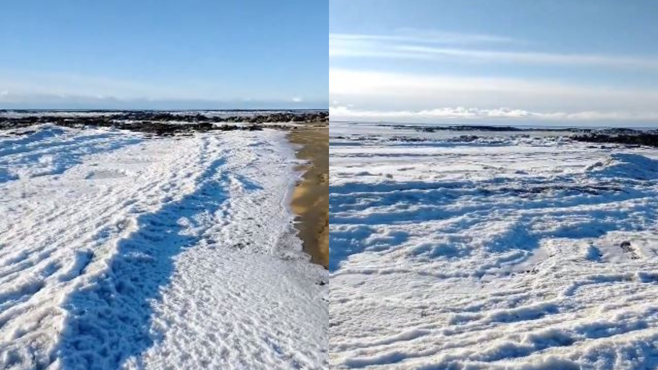 Oleaje congelado en Patagonia