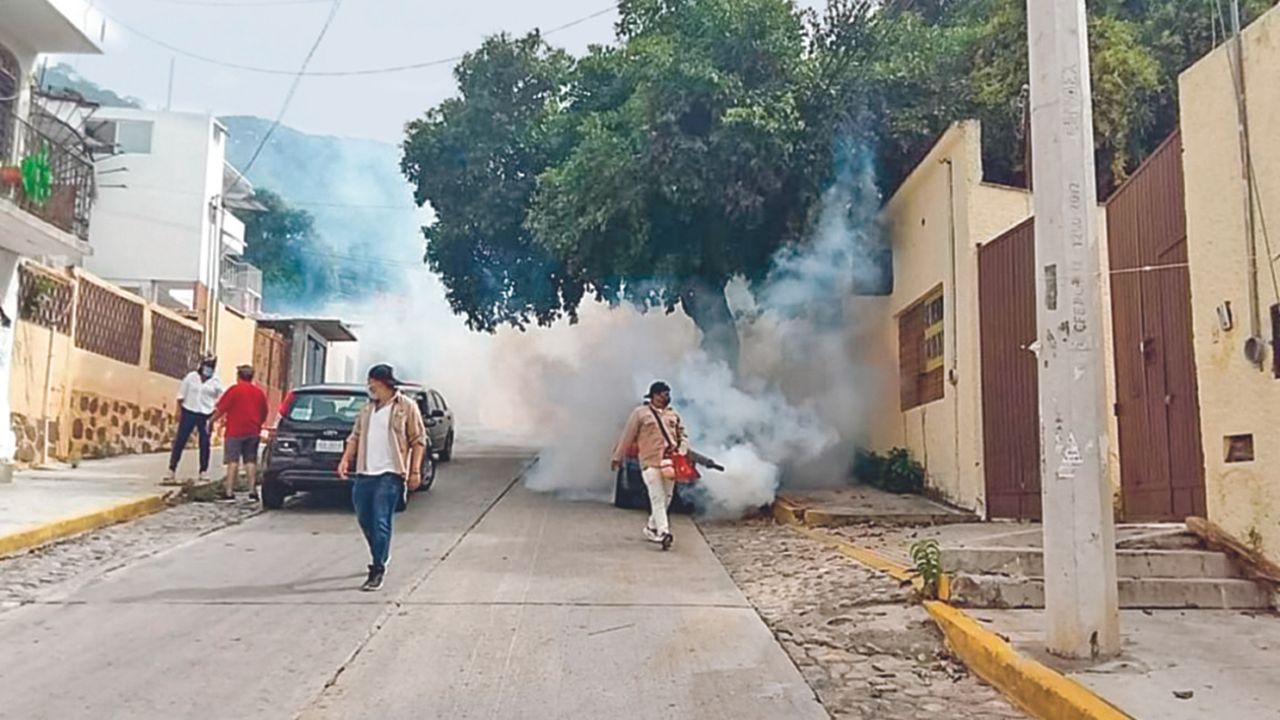 GUERRERO. El Gobierno realiza trabajos para acabar con los mosquitos que transmiten la enfermedad.