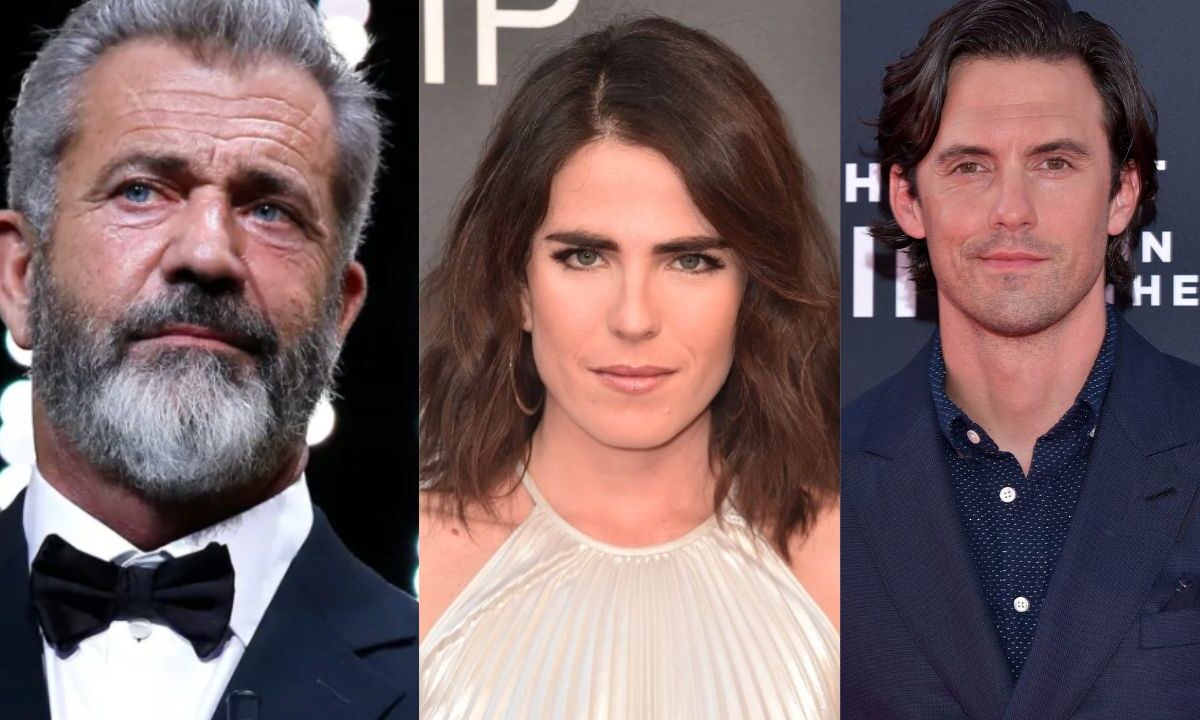 Mel Gibson (izquierda), Karla Souza (centro) y Milo Ventimiglia (derecha), quienes perdieron sus casas tras los incendios en Los Ángeles.