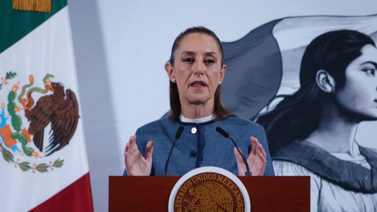 Claudia Sheinbaum durante la conferencia de prensa Mañanera