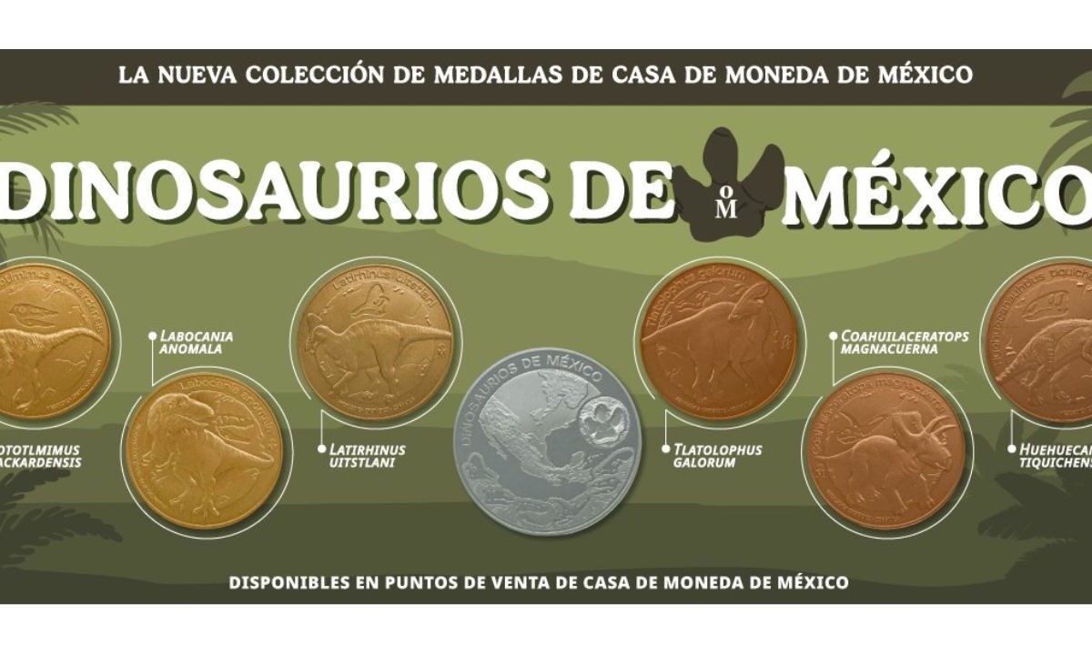Dinosaurios en forma de monedas llegan para colección