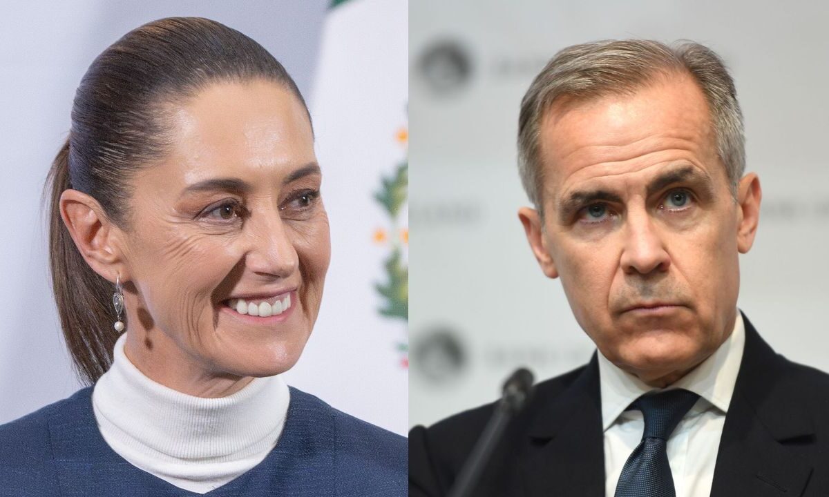 La presidenta de México, Claudia Sheinbaum conversa con el primer ministro de Canadá, Mark Joseph Carney. Acuerdan mantener diálogo.