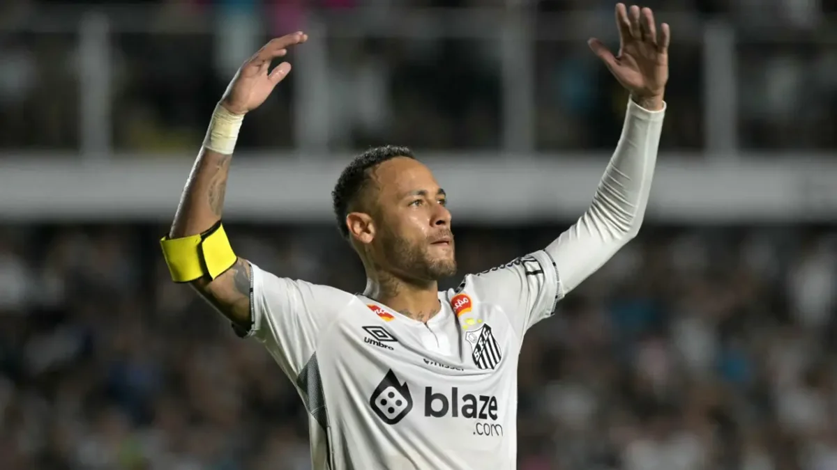 El astro Neymar con el Santos