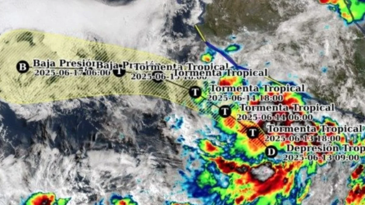 Se forma la depresión tropical Cuatro-E; prevén lluvias intensas en Michoacán, Guerrero y Oaxaca