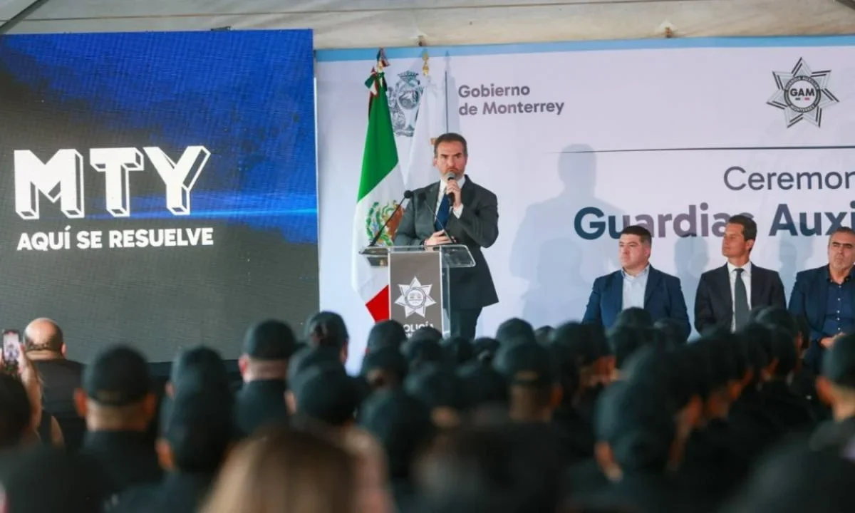 Ciento cuatro elementos de la Guardia Auxiliar se integran a partir de hoy al estado de fuerza de la SSPC de Monterrey, Nuevo León.