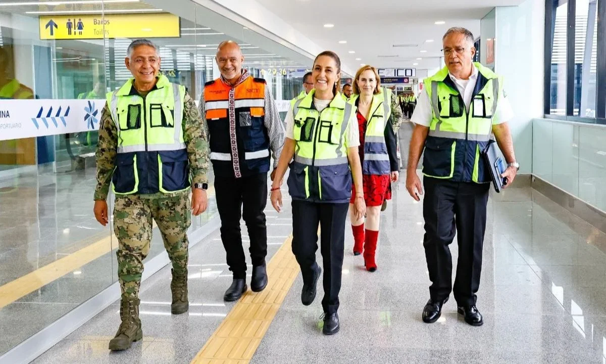 La presidenta Claudia Sheinbaum inauguró el módulo XI del AICM, parte de la primera etapa de la remodelación del Benito Juárez.