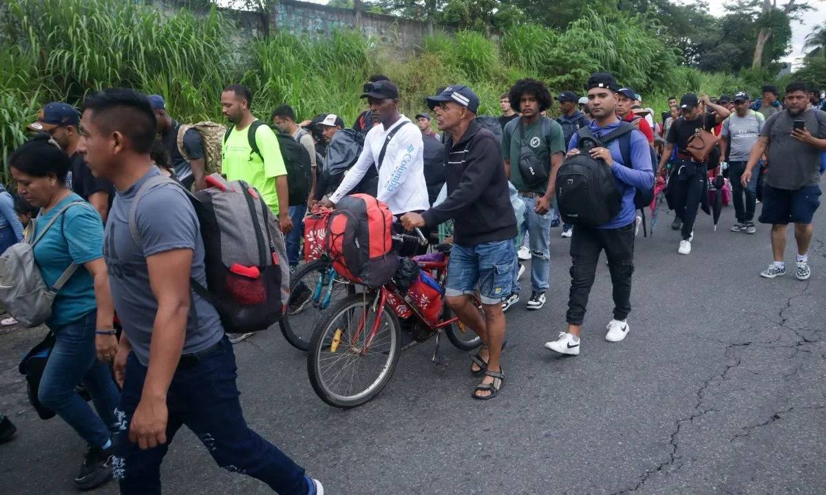 El contingente Éxodo por la justicia se enfrenta al cansancio.