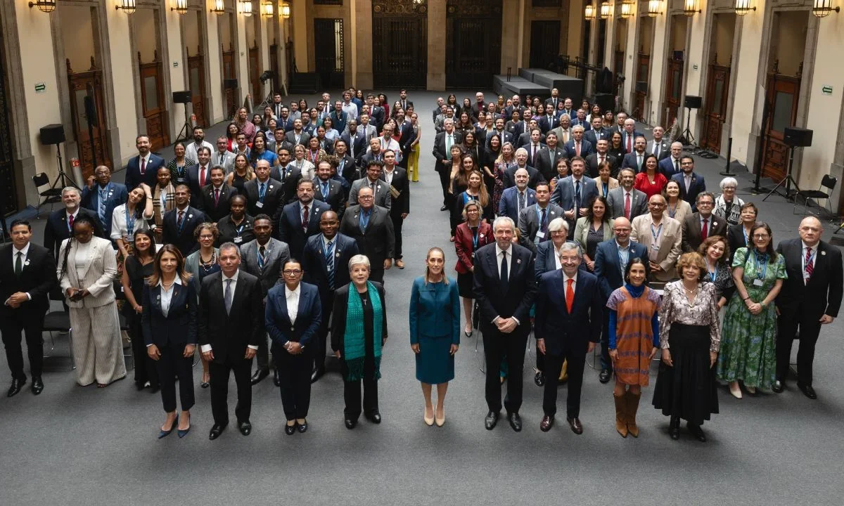 La presidenta Sheinbaum inauguró la Cumbre climática en Palacio Nacional.