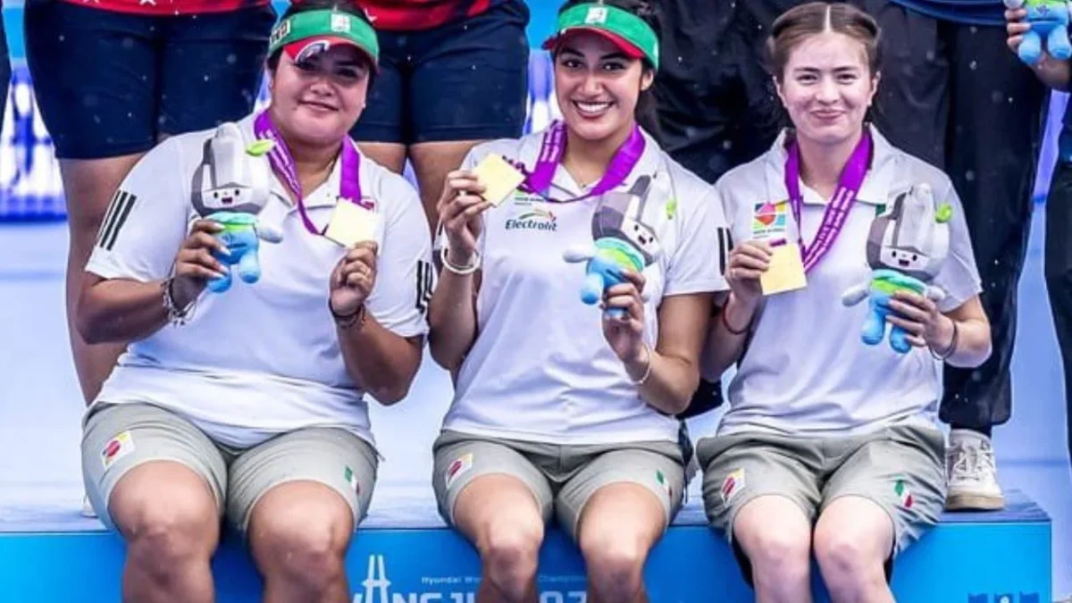 En la rama mixta, Maya Becerra se adjudicó la presea de bronce junto a Sebastián García en el Campeonato Mundial de Tiro con Arco, Corea del Sur