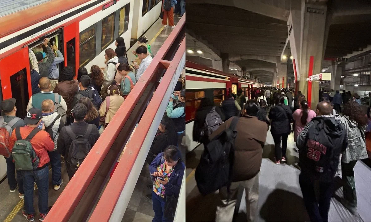 Colapso y afectaciones en el Tren Suburbano por trabajos en el ramal al AIFA