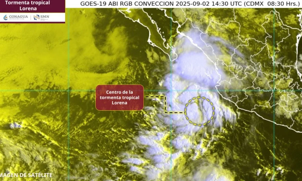 Conagua anuncia la formación de la Tormenta Tropical 'Lorena'
