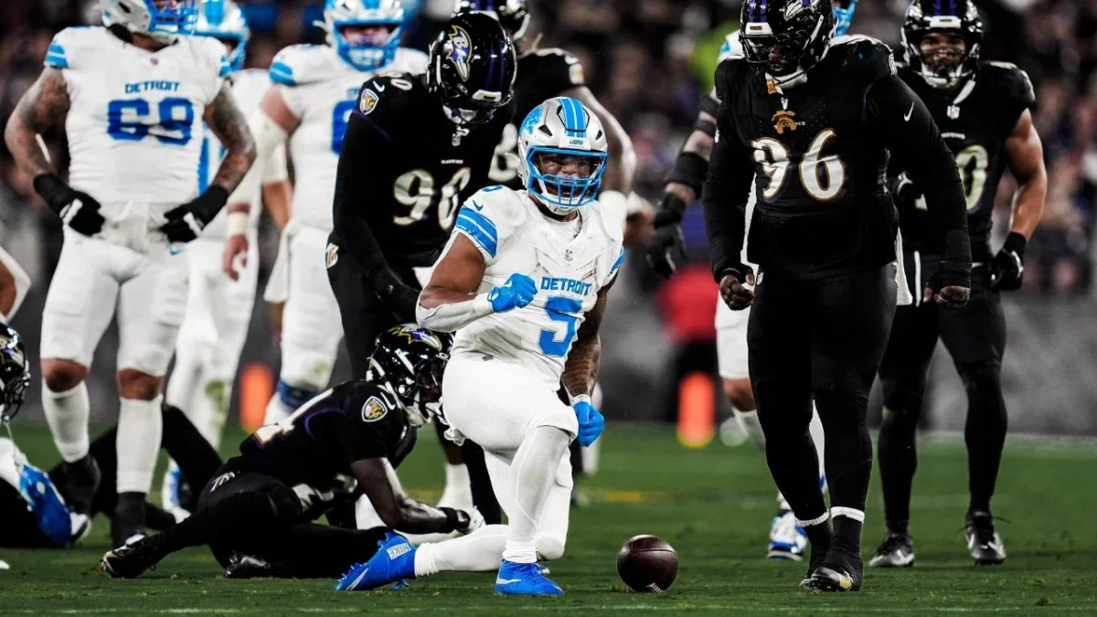 Con un marcador de 30-38, los Lions opacaron en su casa a los Ravens con 17 puntos en el último cuarto, sellaron su segunda victoria del año.