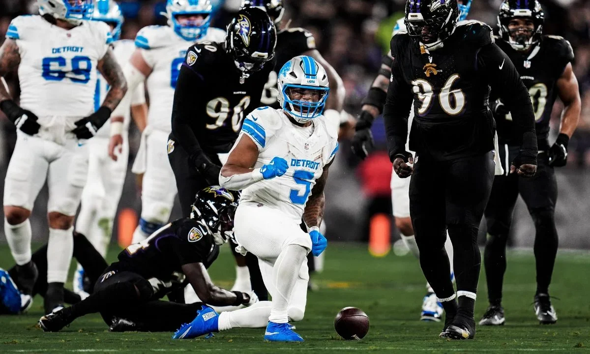 Con un marcador de 30-38, los Lions opacaron en su casa a los Ravens con 17 puntos en el último cuarto, sellaron su segunda victoria del año.