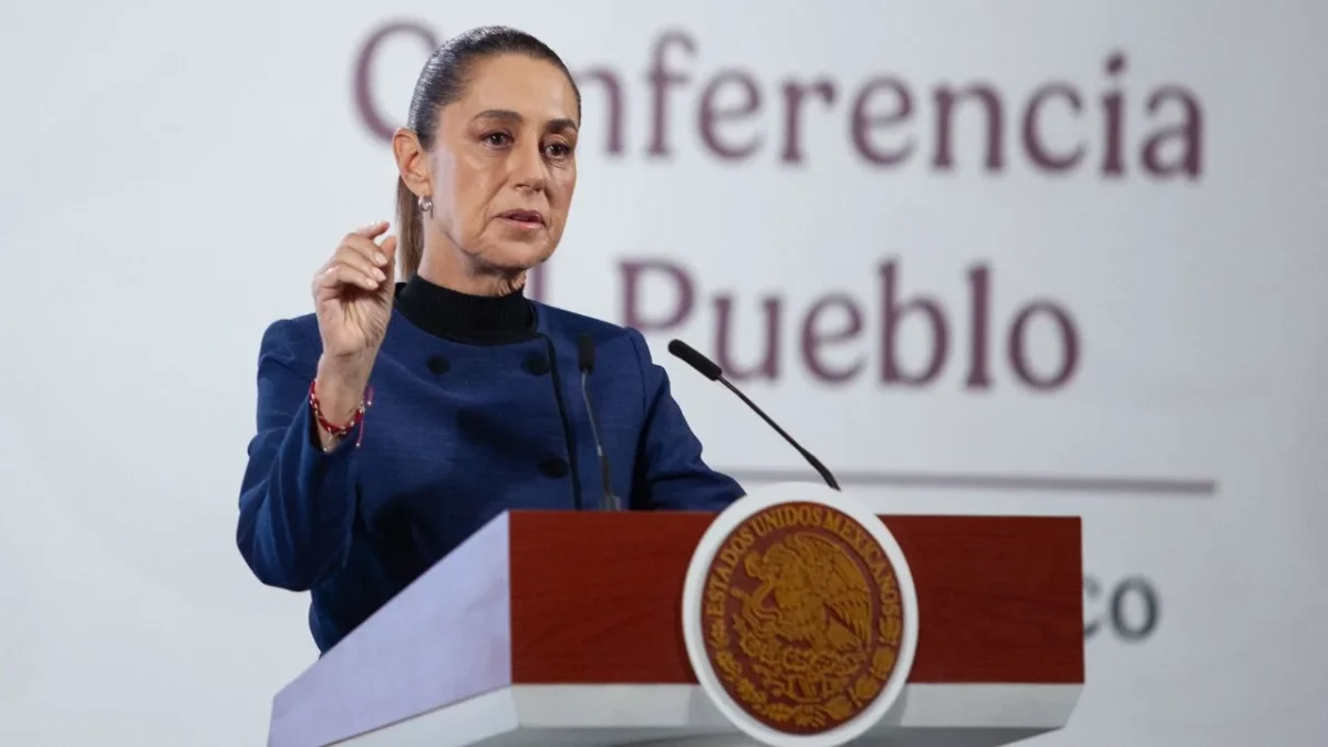 Claudia Sheinbaum durante la Conferencia del Pueblo del martes 23 de septiembre