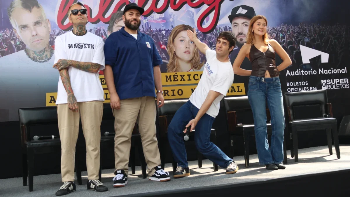 La banda española La La Love You en conferencia de prensa previo a su presentación en el Auditorio Nacional