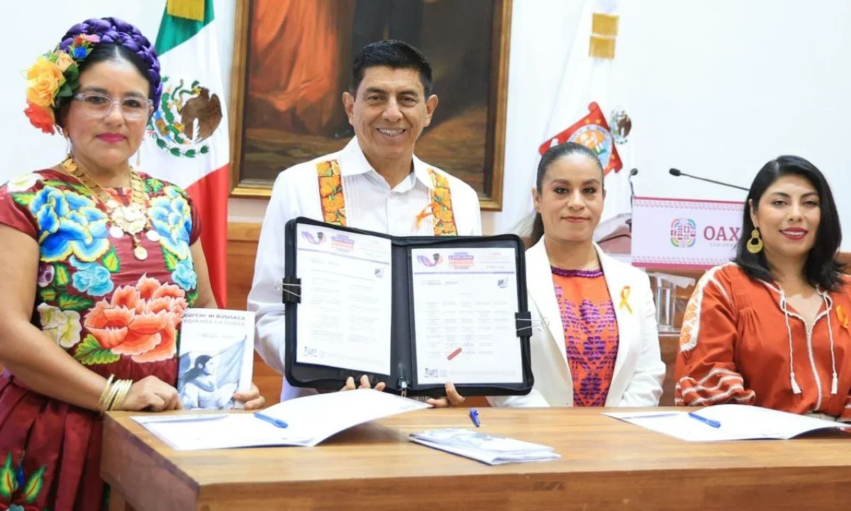 Gobierno de Oaxaca se suma al Compromiso Nacional por la Vida, Felicidad y Respeto a las Mujeres para erradicar violencia de género.