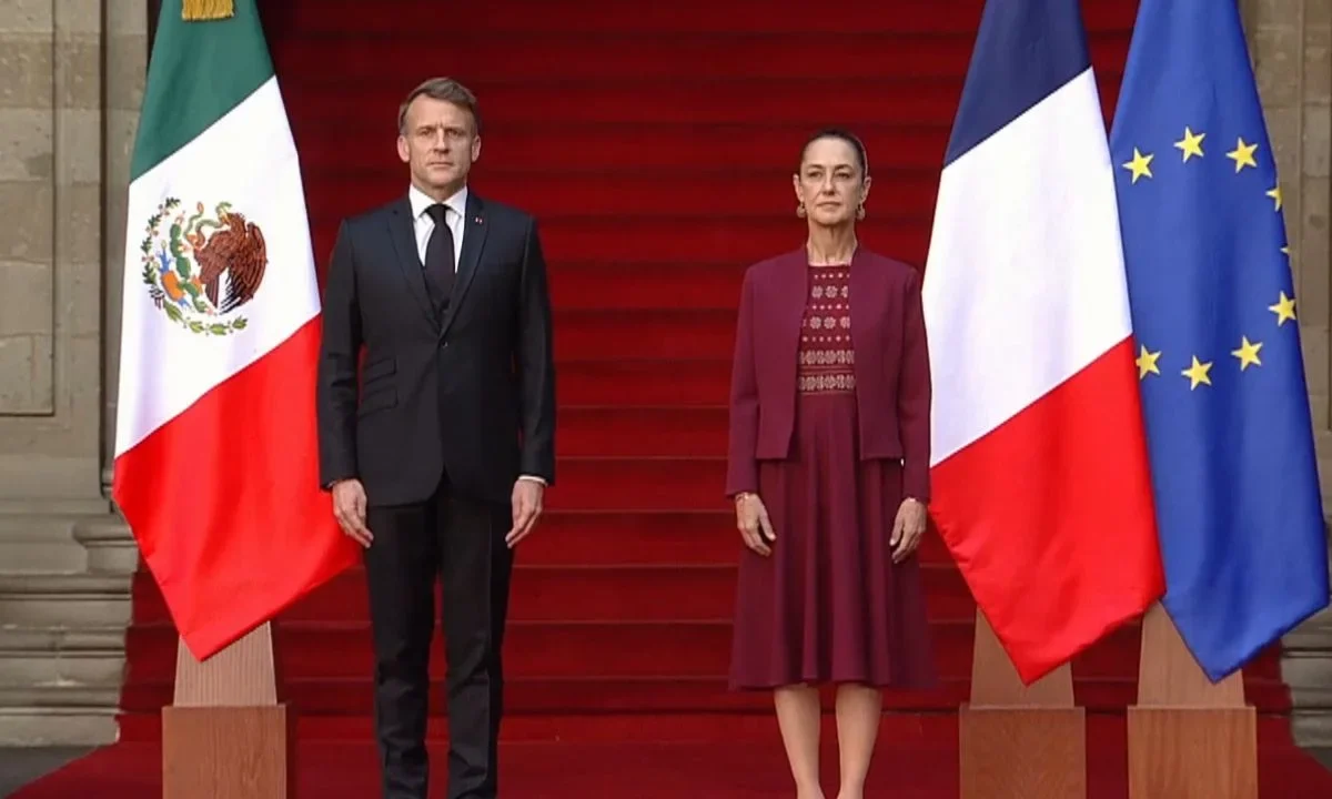 Claudia Sheinbaum y Emmanuel Macron