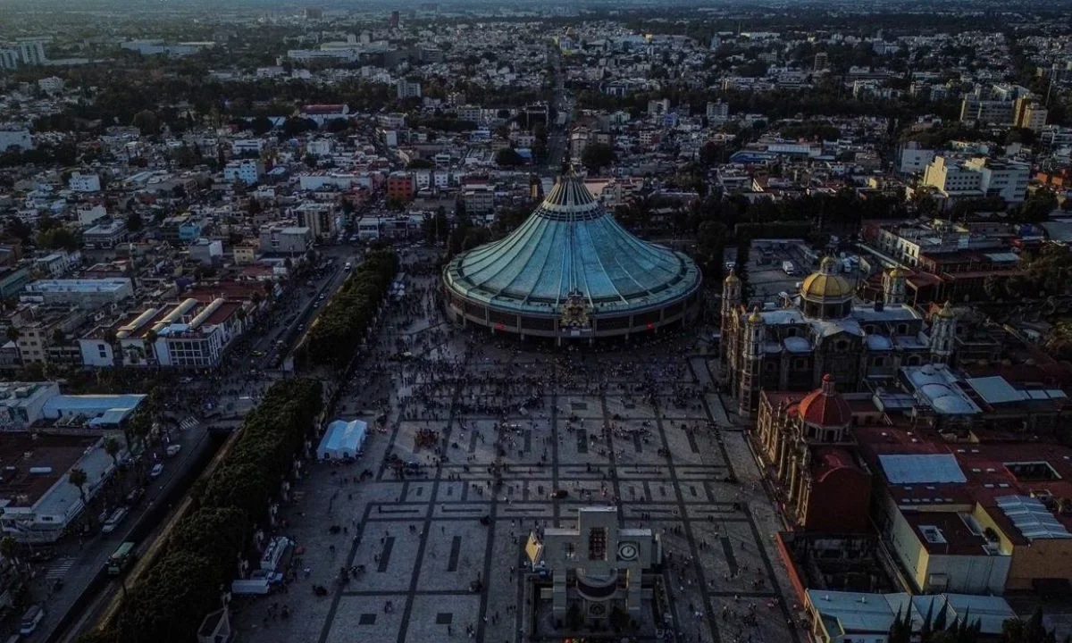 Vista panorámica de la Basílica de Guadalupe en el Día de la Virgen, 12 de diciembre de 2025.