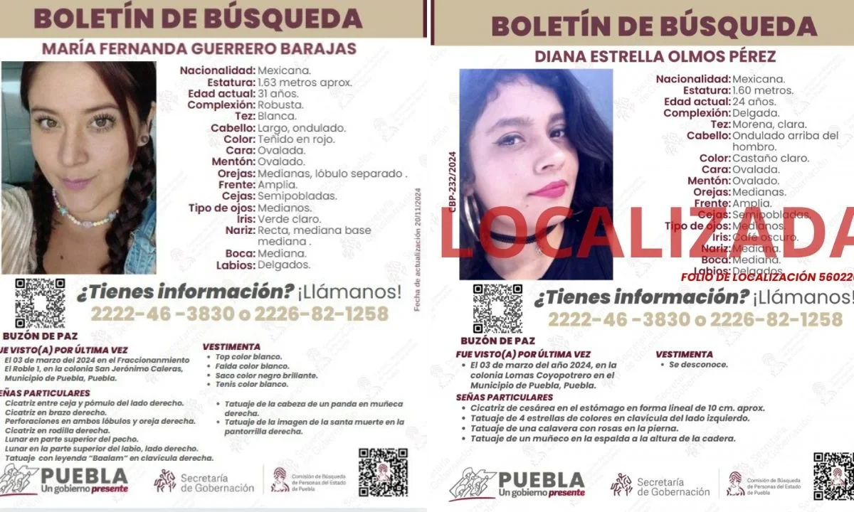 Localizan a 2 mujeres sin vida en Puebla tras dos años desaparecidas