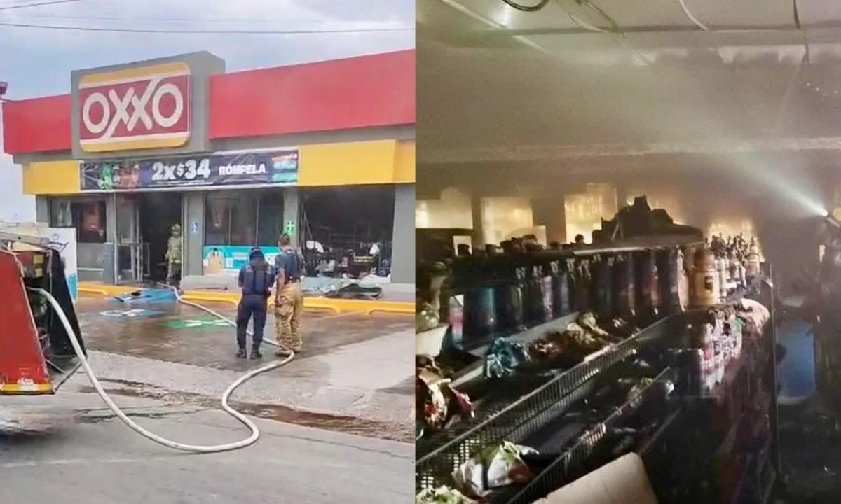 Una tienda OXXO y varios vehículos fueron incendiados en Tuxtla Gutiérrez; investigan si es por abatimiento de 'El Mencho'.