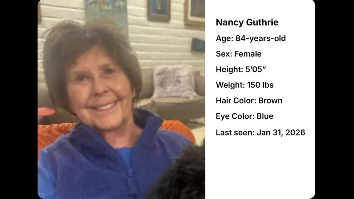 La desaparición de Nancy Guthrie, madre de la periodista Savannah Guthrie, ha generado conmoción en Estados Unidos.