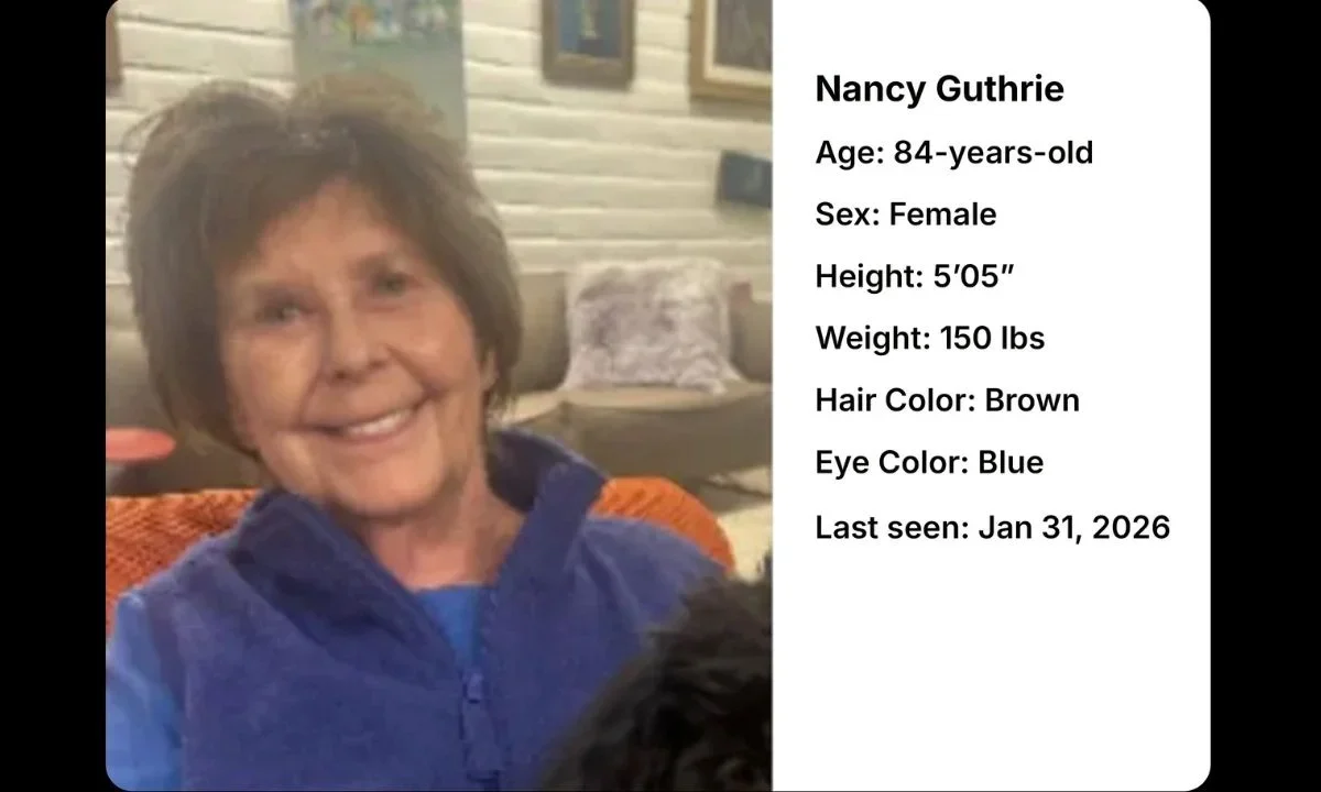 La desaparición de Nancy Guthrie, madre de la periodista Savannah Guthrie, ha generado conmoción en Estados Unidos.