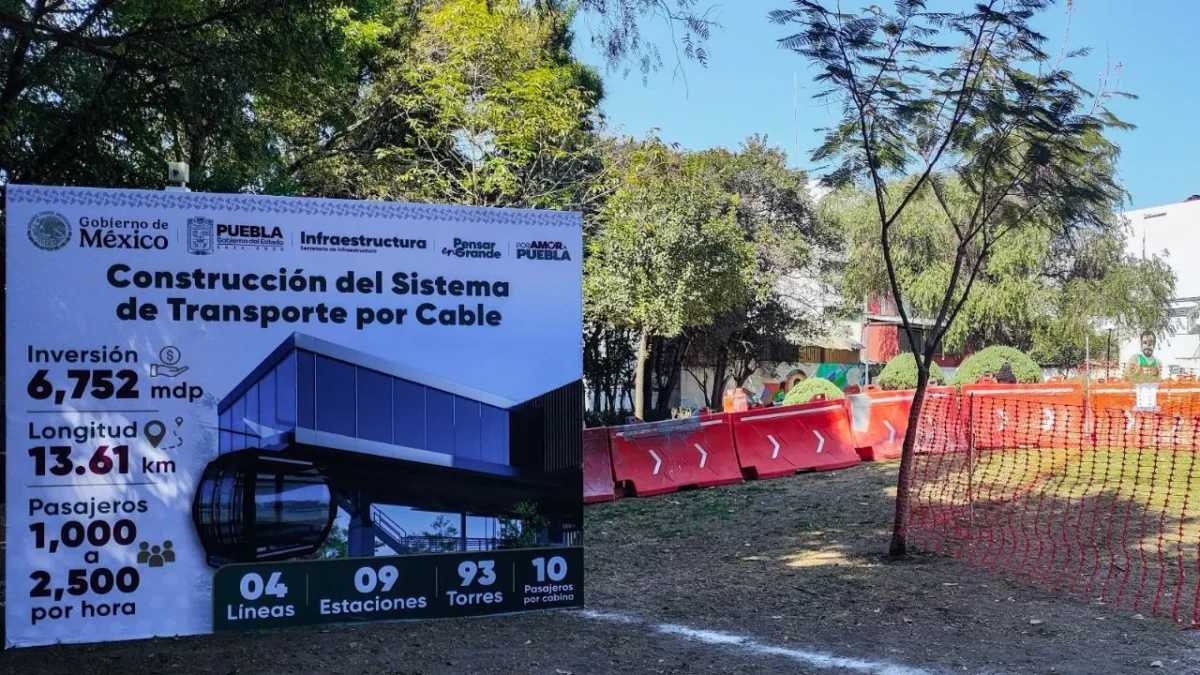 Preparan el proyecto final del Cablebús en Puebla capital