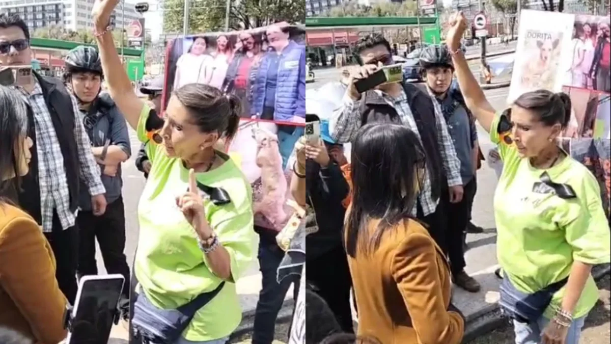 Tras 12 horas de protesta, integrantes y simpatizantes del Refugio Franciscano mantienen un bloqueo vial en el cruce de Paseo de la Reforma.