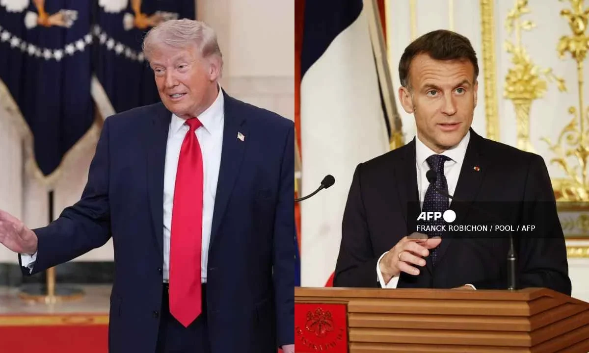 Donald Trump se burla de Emmanuel Macron al asegurar que su esposa lo trata mal.