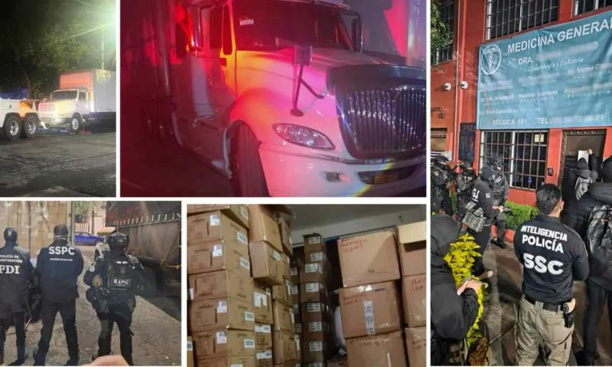 Aseguran inmuebles y recuperan medicamento controlado robado en el Edomex.