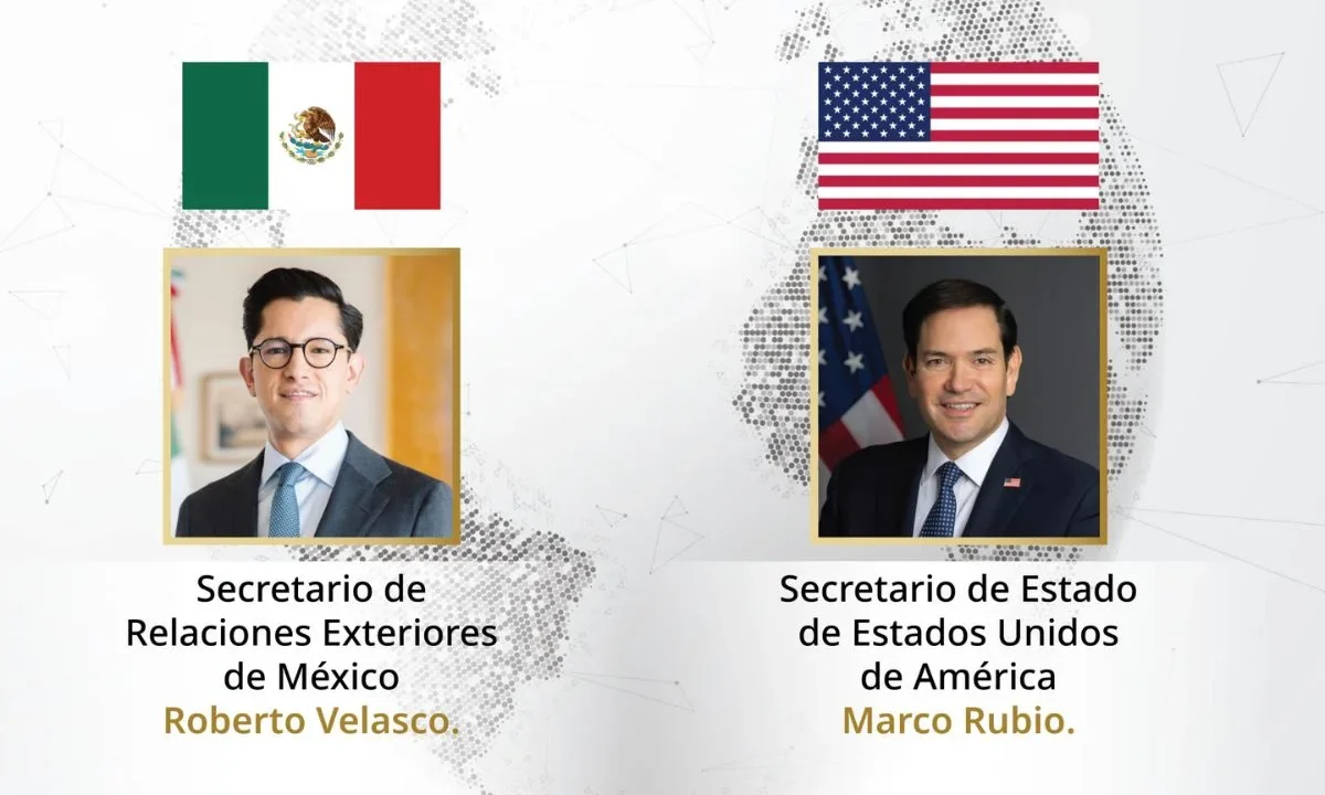 El canciller mexicano Roberto Velasco sostuvo una conversación telefónica con el secretario del Departamento de Estado, Marco Rubio.