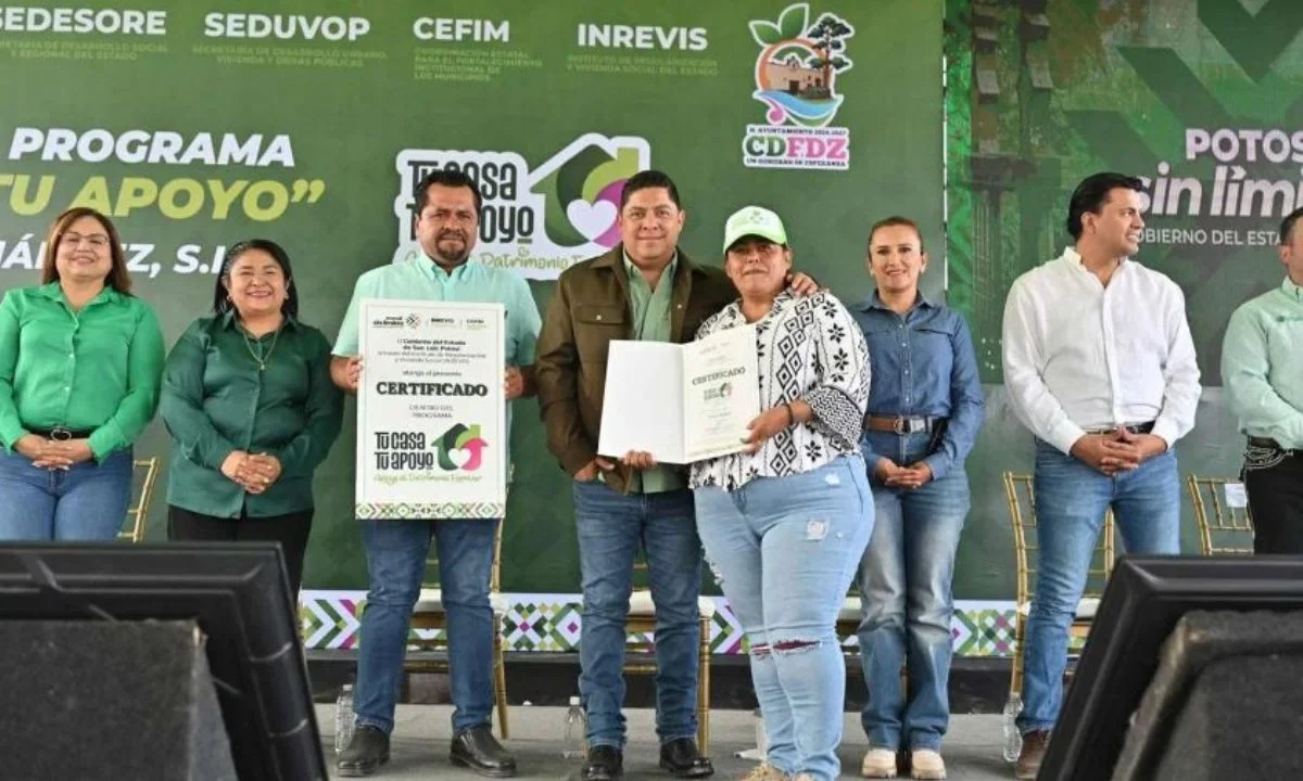 El Gobierno de San Luis Potosí avanza con entrega de 30 mil lotes gratuitos, proyecta entregar materiales para la construcción a familias.