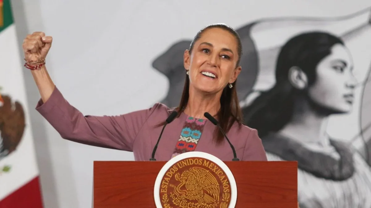 La presidenta Claudia Sheinbaum festejo los dos goles que anotó la Selección de México en su partido contra Chequia.