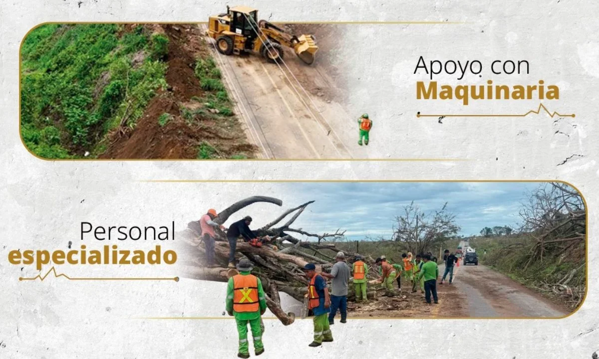 Se registran afectaciones en carreteras de Oaxaca a causa de las intensas lluvias producto de la tormenta tropical Boris.