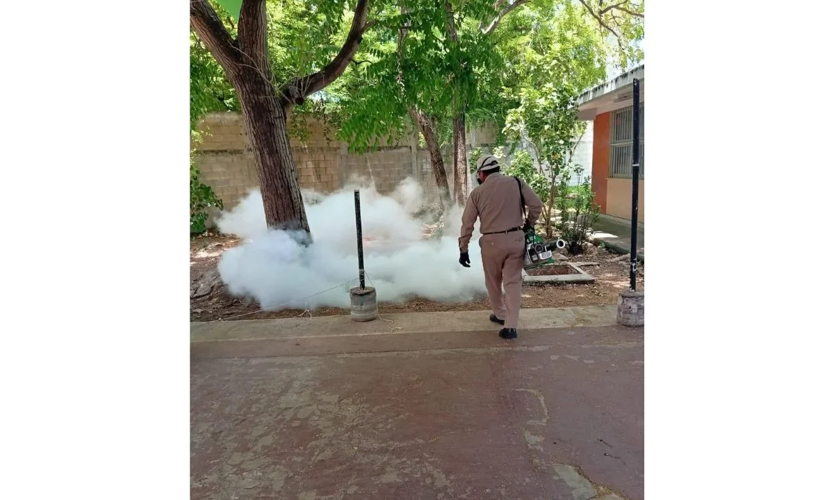 Autoridades de Campeche intensifican el control larvario, nebulización y termonebulización y se trabajaron 164 escuelas contra dengue.